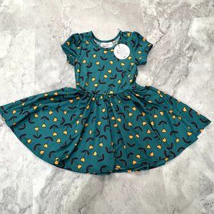 Dotdotsmile‎ Classic Cap Sleeve Dress Size 2T NWT Teal Tulip Floral Green